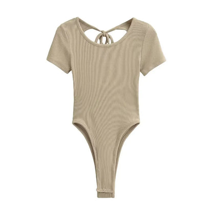 Bodysuit with open tie back