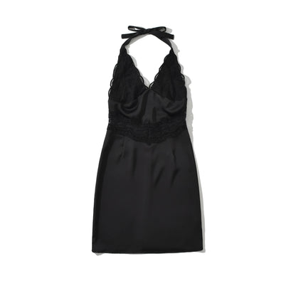 Lace collar dress