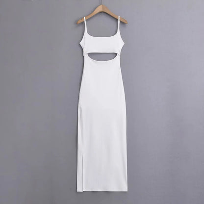 A dress with an opening in the stomach