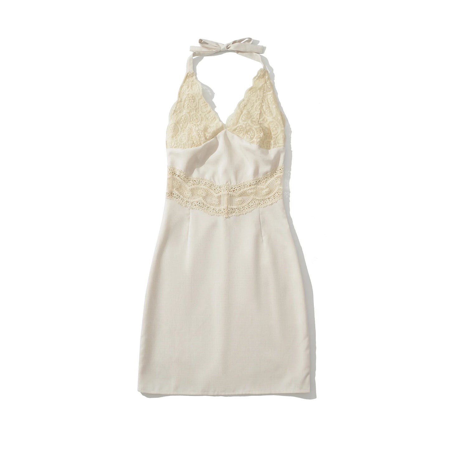 Lace collar dress