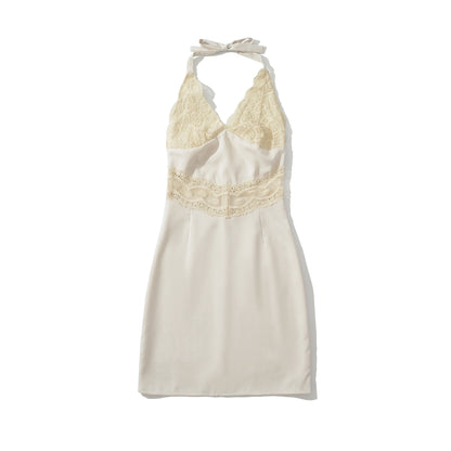 Lace collar dress