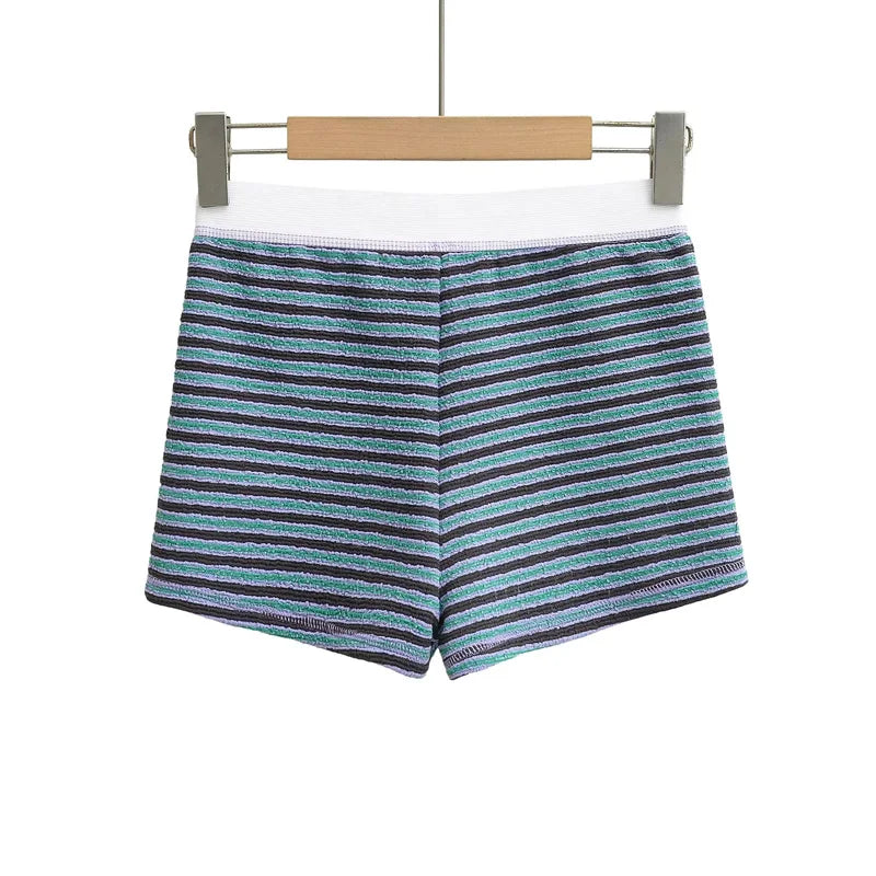 Short striped buttons