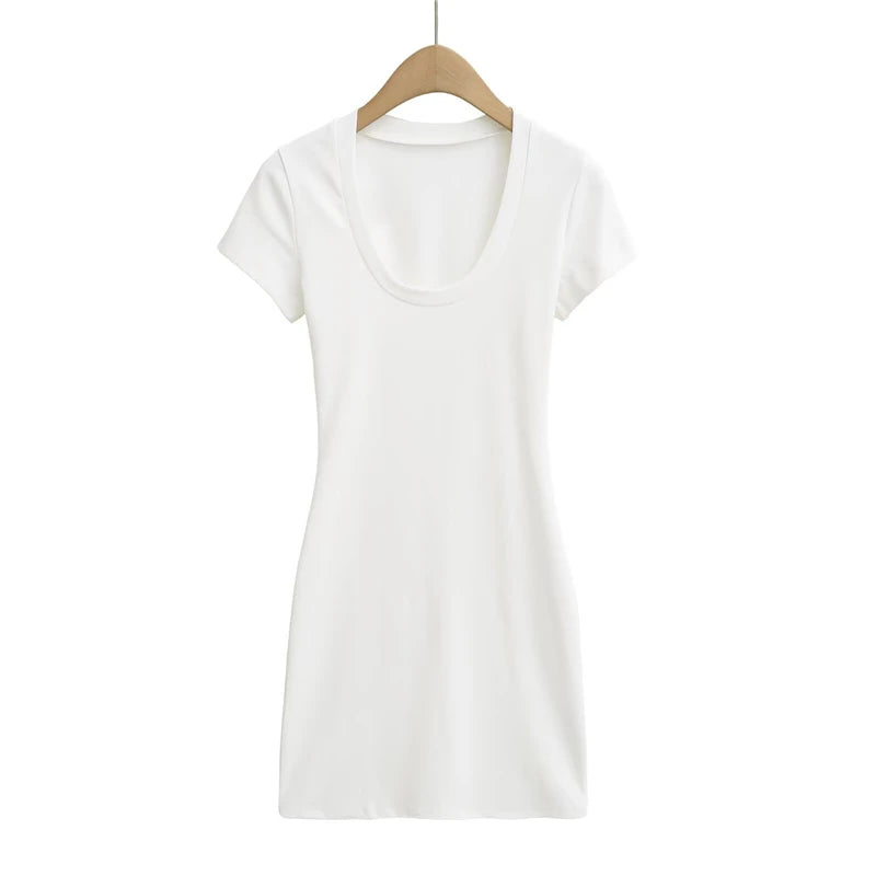 Basic round neckline dress