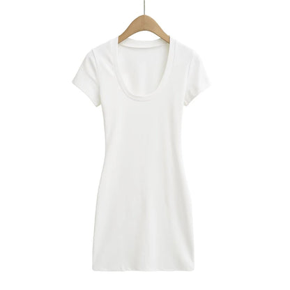 Basic round neckline dress