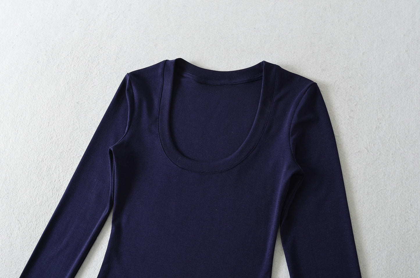 A soft long shirt with a round neckline
