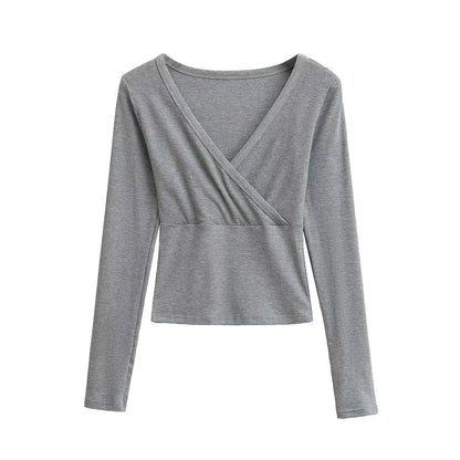 Long wrap shirt