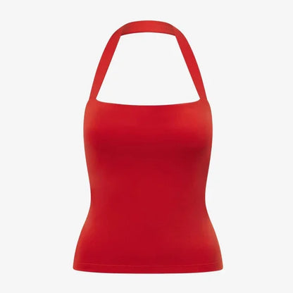 A slimming sporty collared tank top