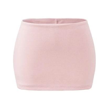 Mini skirt with built-in tights