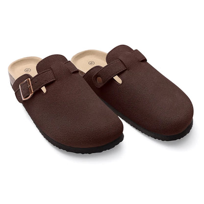 Open shoes with a buckle