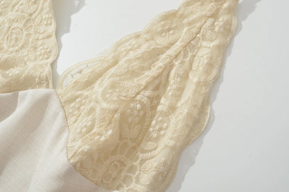 Lace collar dress