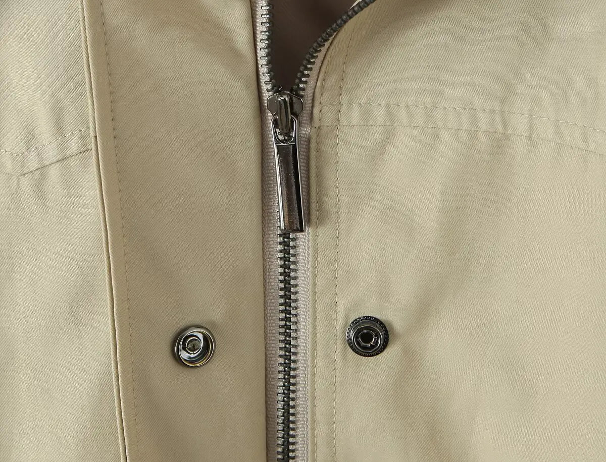 beige oversized coat