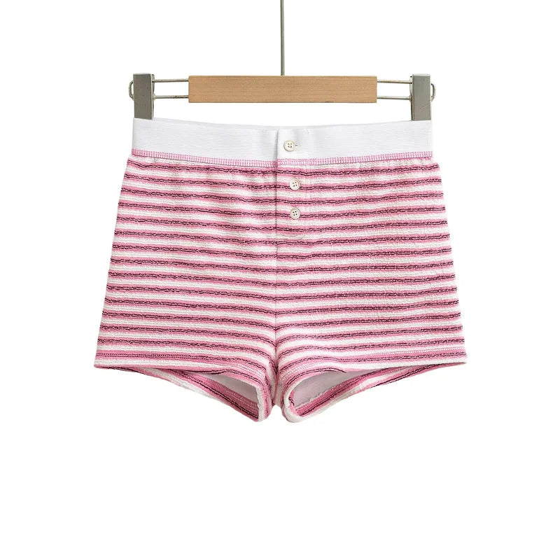 Short striped buttons