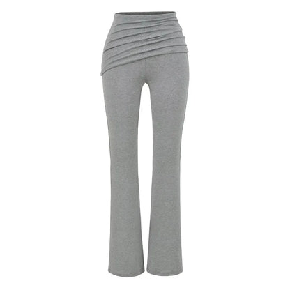 Tights with folds at the waist