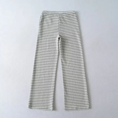 Soft flared striped pants