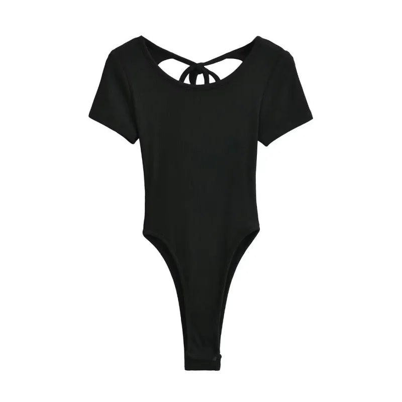 Bodysuit with open tie back