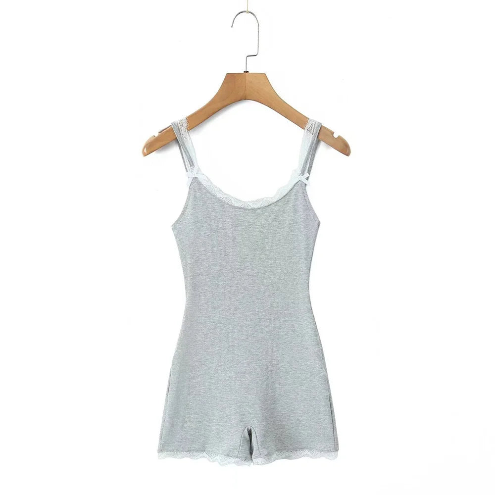 Overall with lace decorations