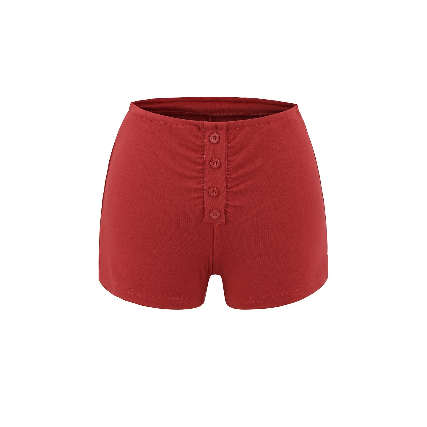 Pajama shorts with buttons