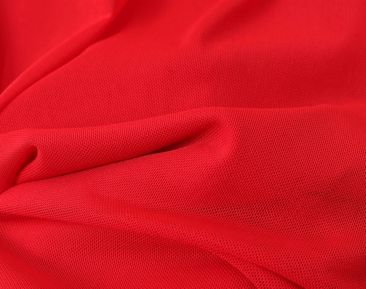 Red dress with a small flower