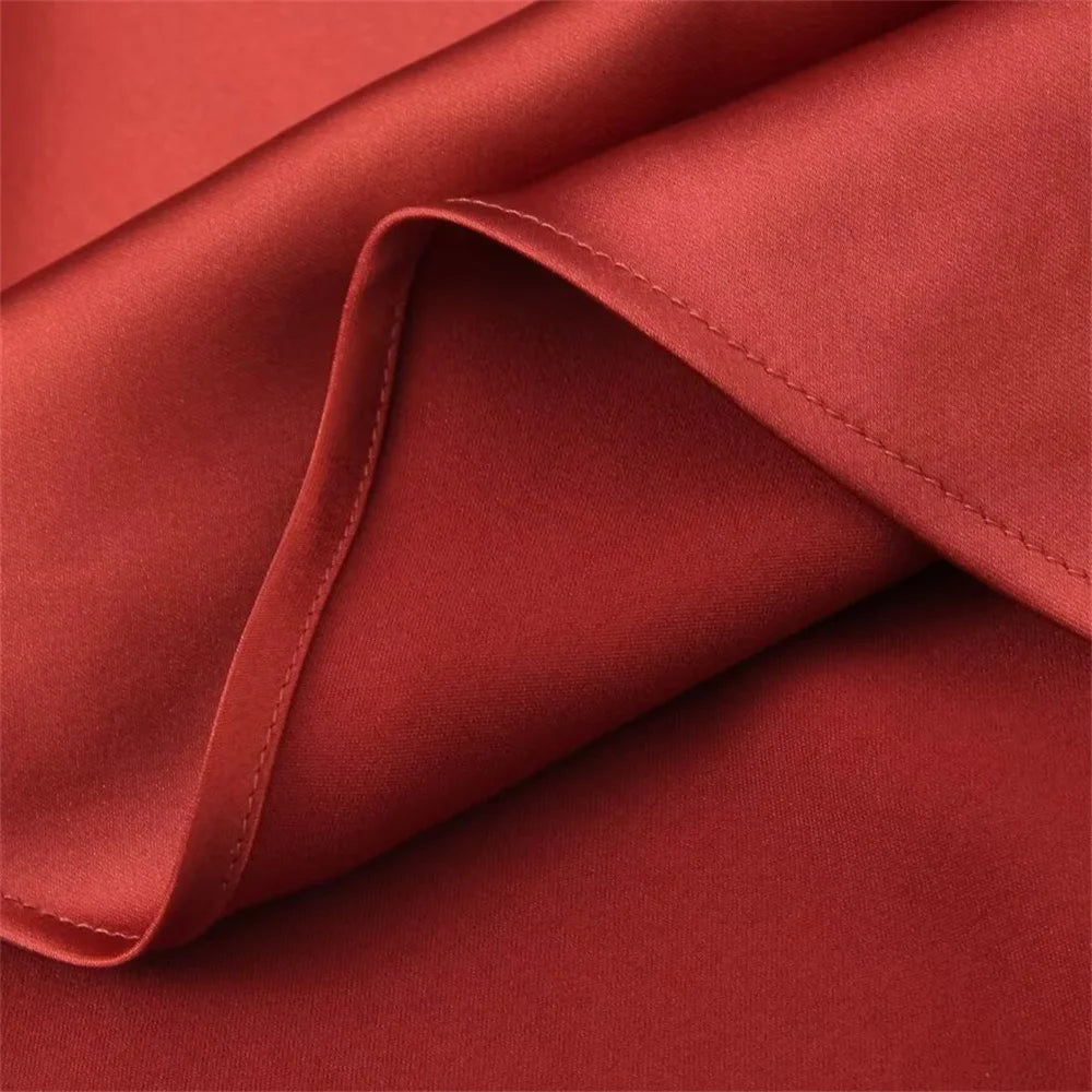 Classic satin triangle dress