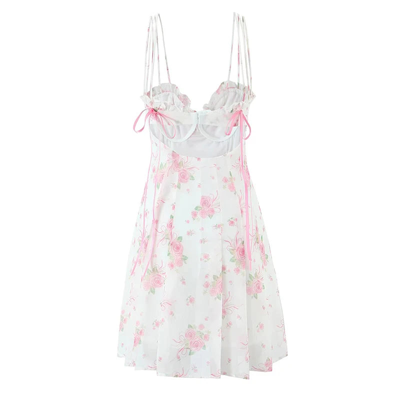 Pink floral dress