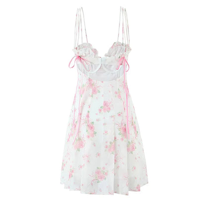 Pink floral dress