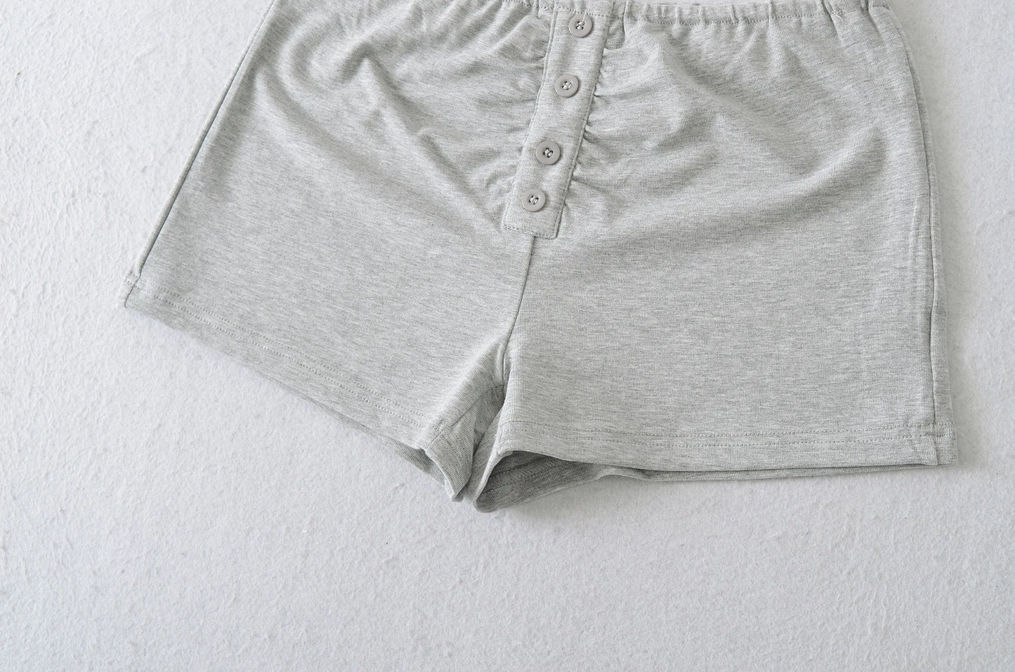 Pajama shorts with buttons