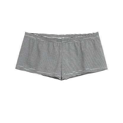 Low cut striped shorts