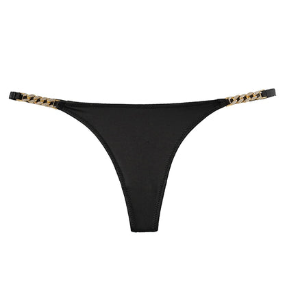 Thong with chains on the sides