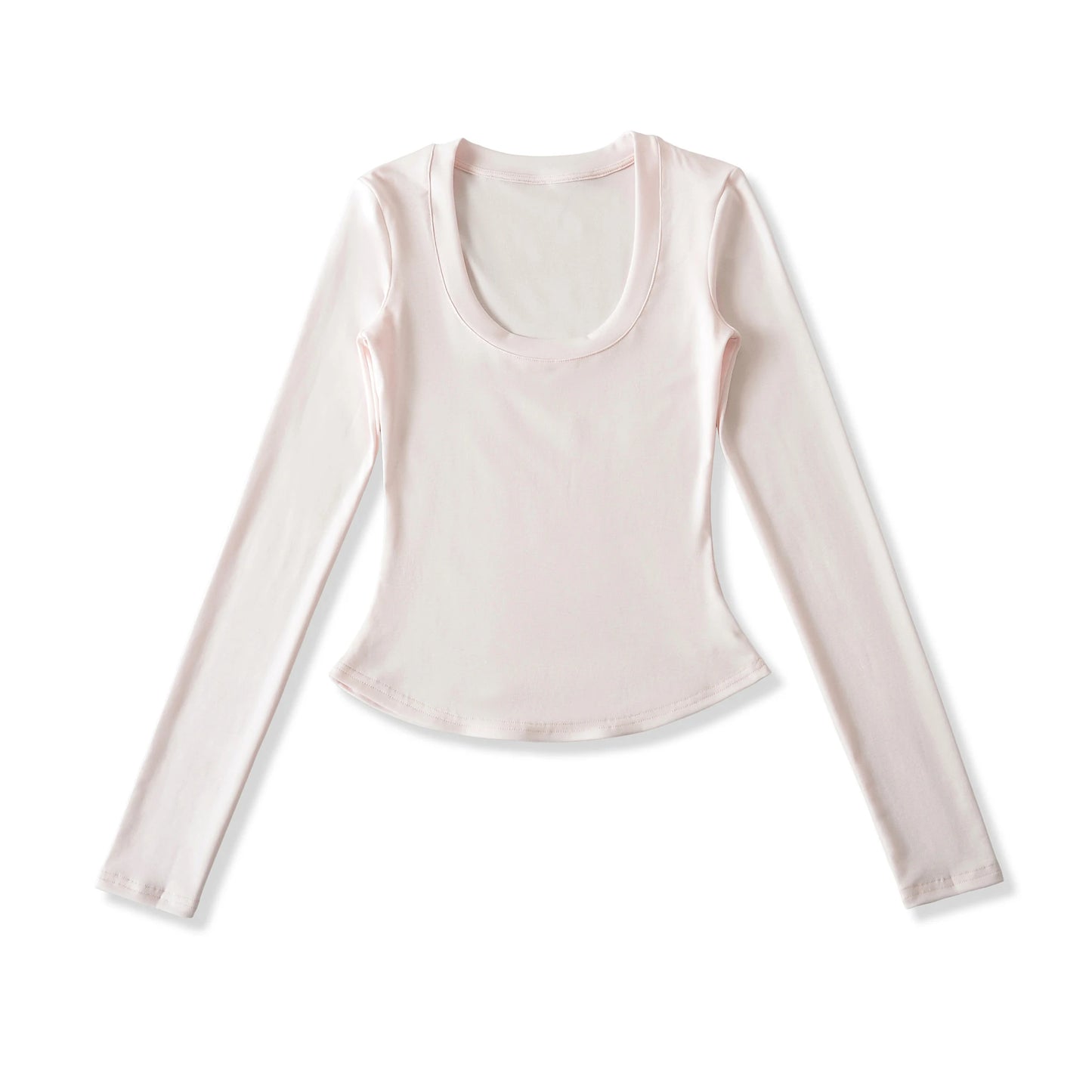 A soft long shirt with a round neckline