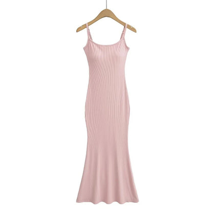 Spaghetti dress with built-in bra