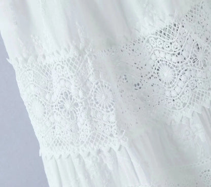 Aesthetic long lace skirt