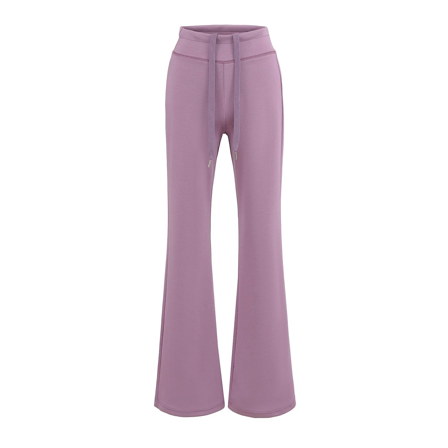 Soft, flared pants with the option of folding into a low cut