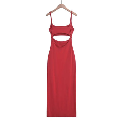 A dress with an opening in the stomach