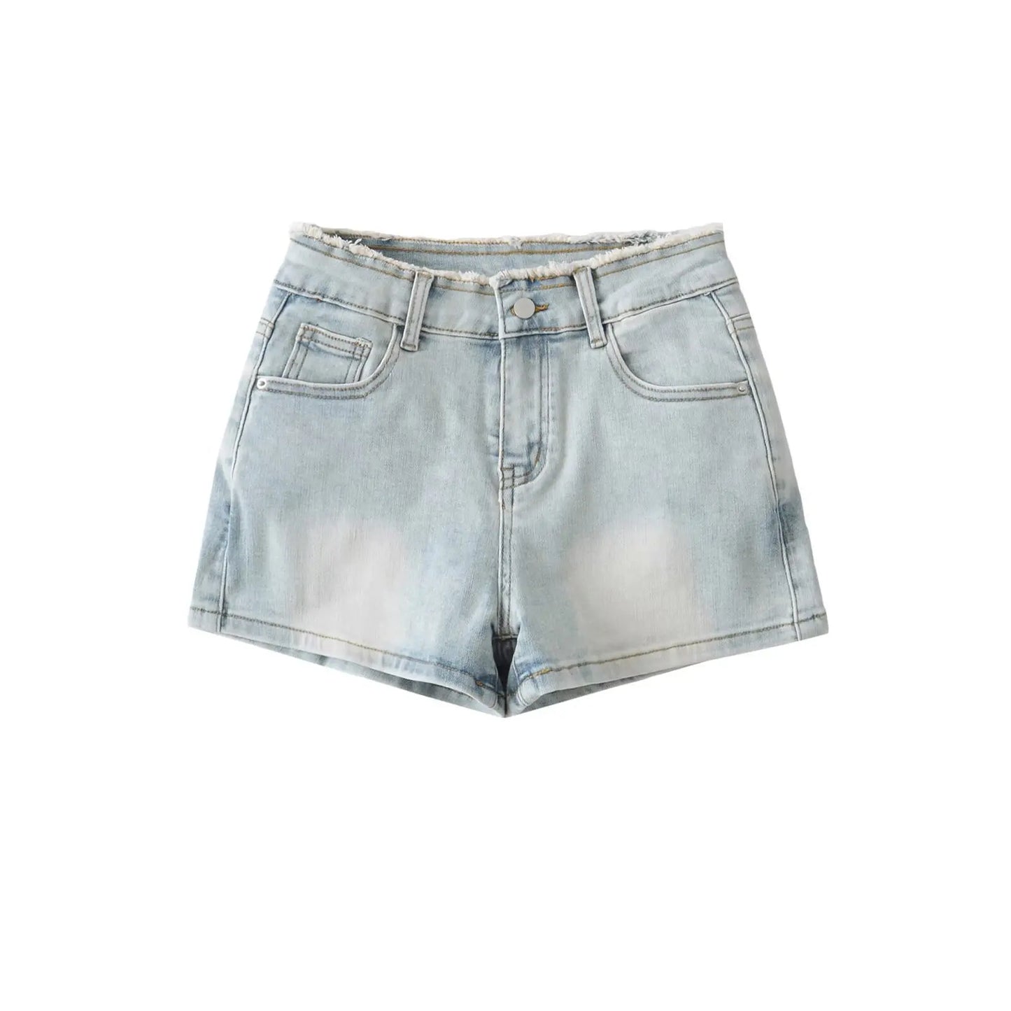Short jeans with bow ties at the back