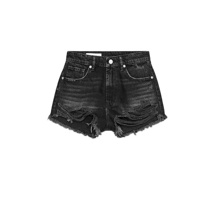 Short tight jeans with tears