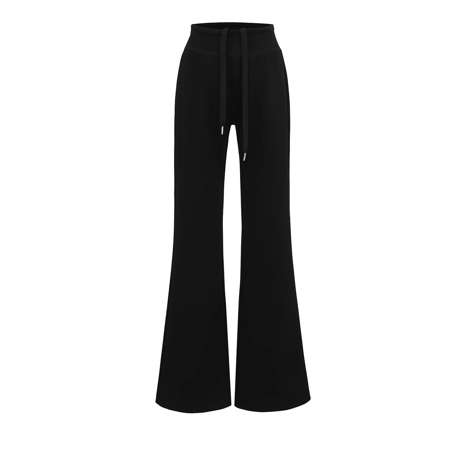 Soft, flared pants with the option of folding into a low cut