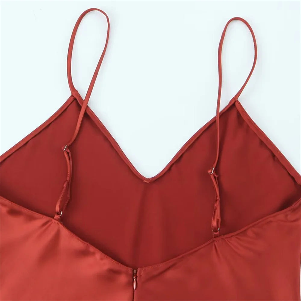 Classic satin triangle dress