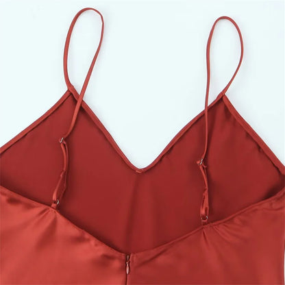 Classic satin triangle dress