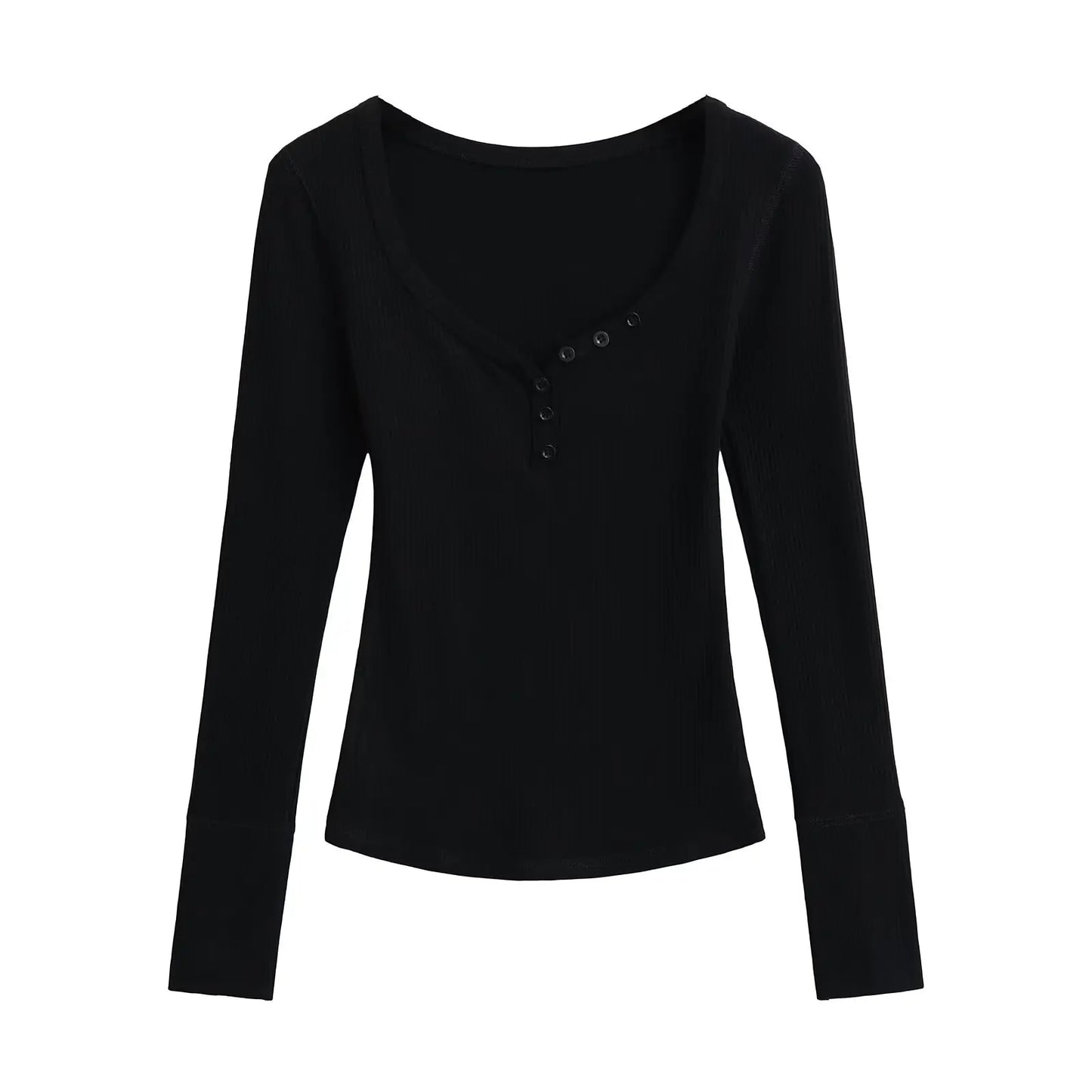 Half-open button-down shirt