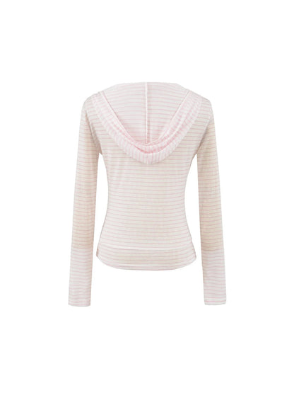 Delicate soft striped sweatshirt