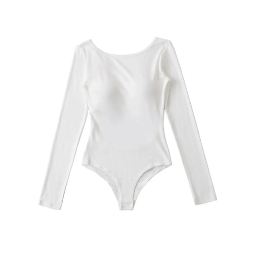 בגד גוף ארוך עם גוזייה מובנת וגב פתוח