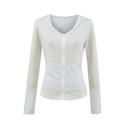Delicate soft striped sweatshirt