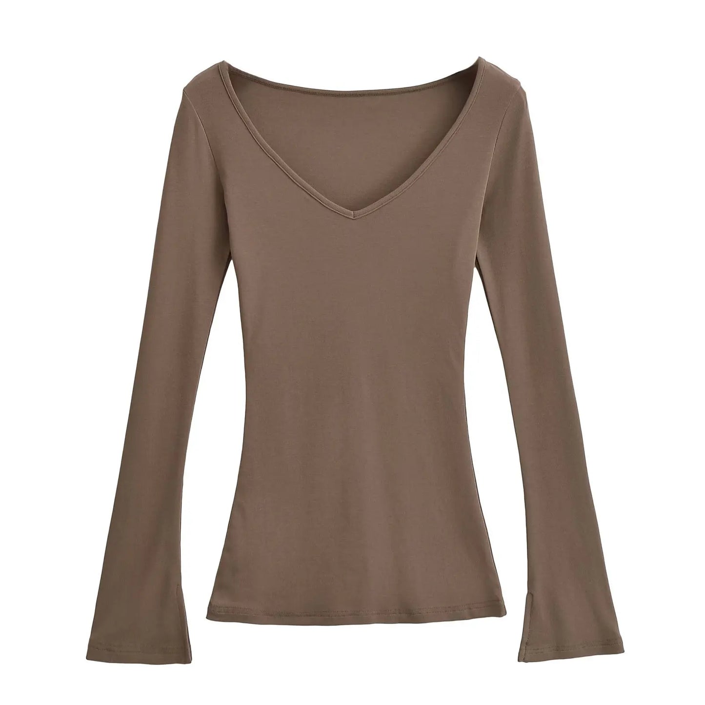 Shirt with flared sleeves