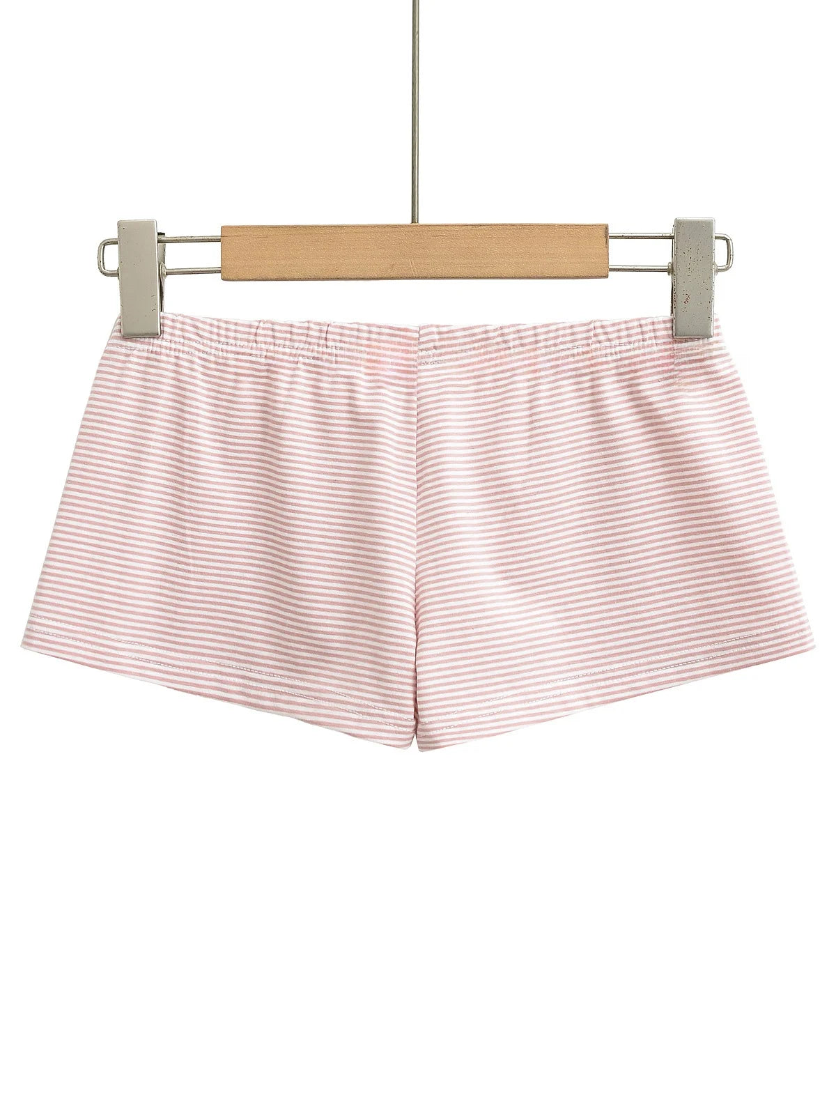 Low cut striped shorts