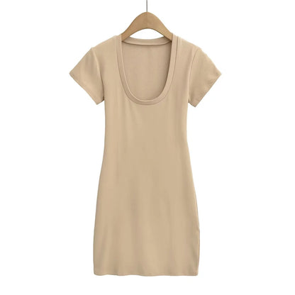 Basic round neckline dress
