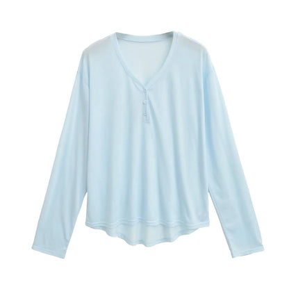 Long soft buttoned shirt
