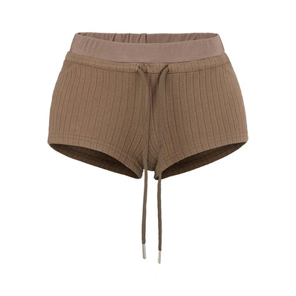 Mini shorts with striped texture