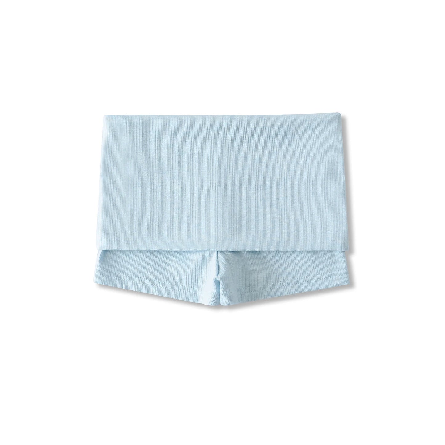 Shorts with folded rubber