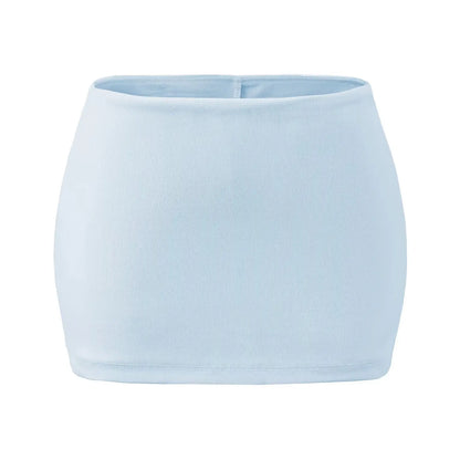 Mini skirt with built-in tights