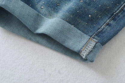 Shiny short jeans